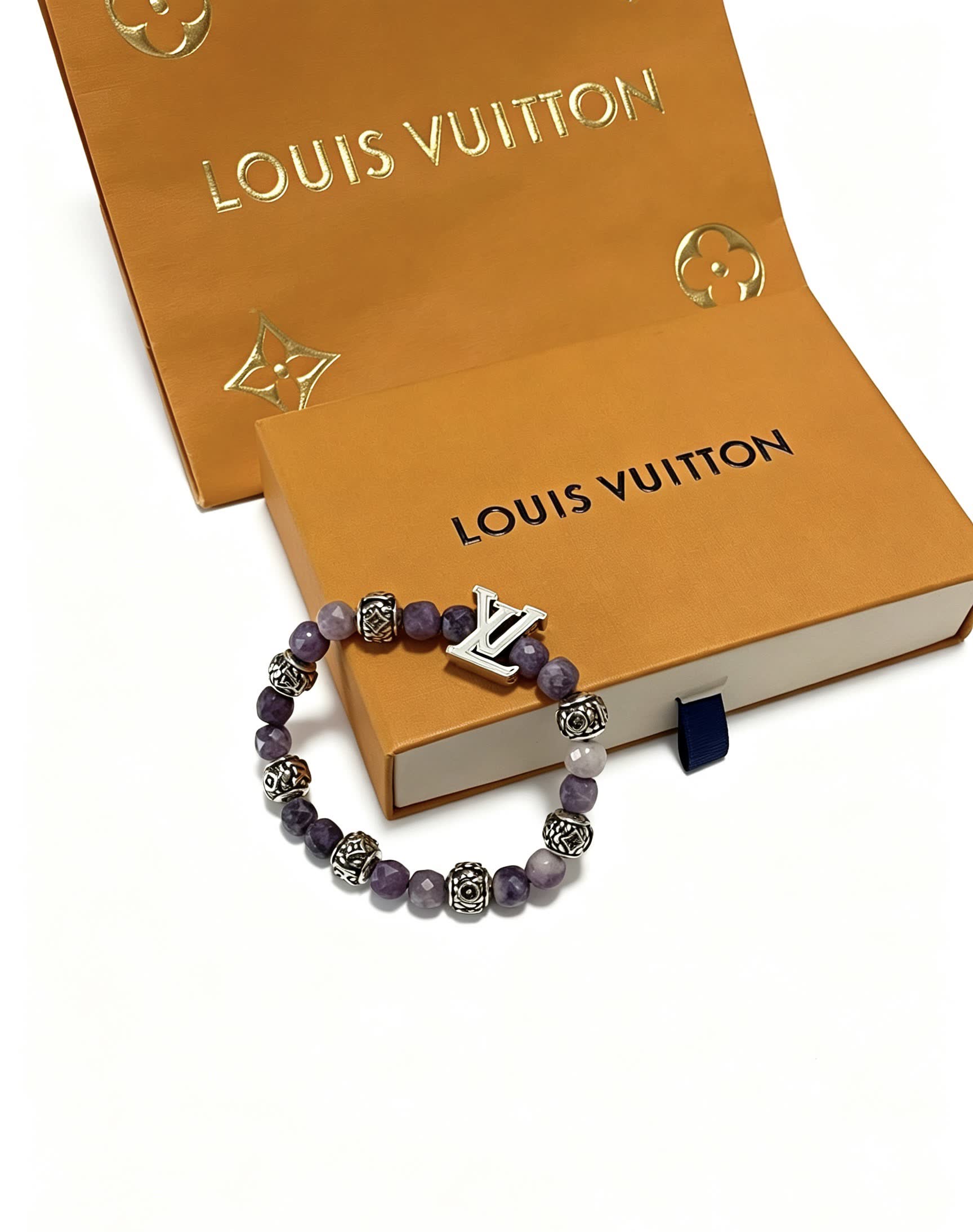 Louis Vuitton Amethyst Beaded Bracelet